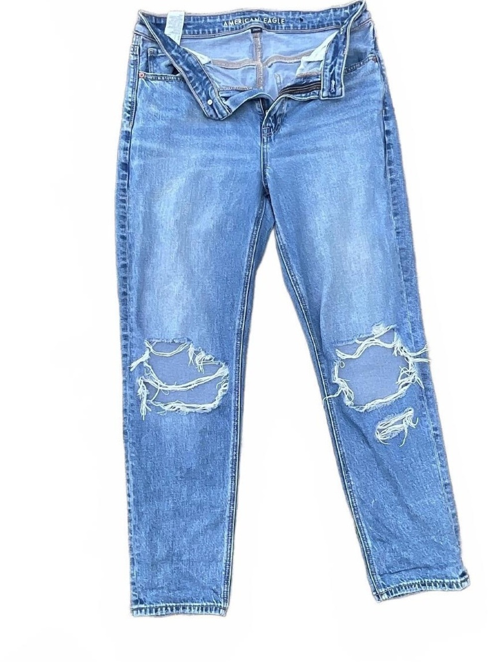 American Eagle Light Wash Ripped Jeans Size 8